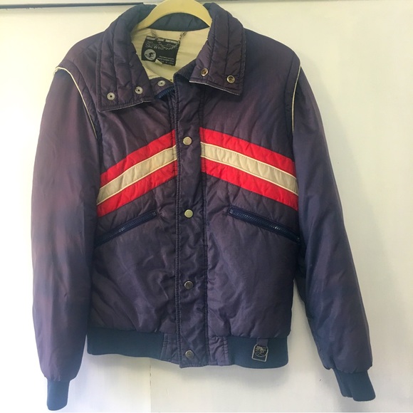 JC Penny Other - JC Penny Ski Apparel Unisex Purple Snap Button Puffer Jacket Vest Boys X Large S